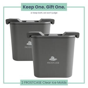 FrostCase Clear Ice Ball Maker – Set of 2 Silicone Molds